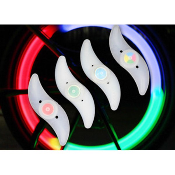 LED-pyöränvalot (punainen+vihreä+sininen+monivärinen) 4 pakkausta, pyöränvalo