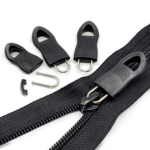 Reparera blixtlås, 10-pack, 35 mm lång, pluggbar, 35 mm ersättningsblixtlås