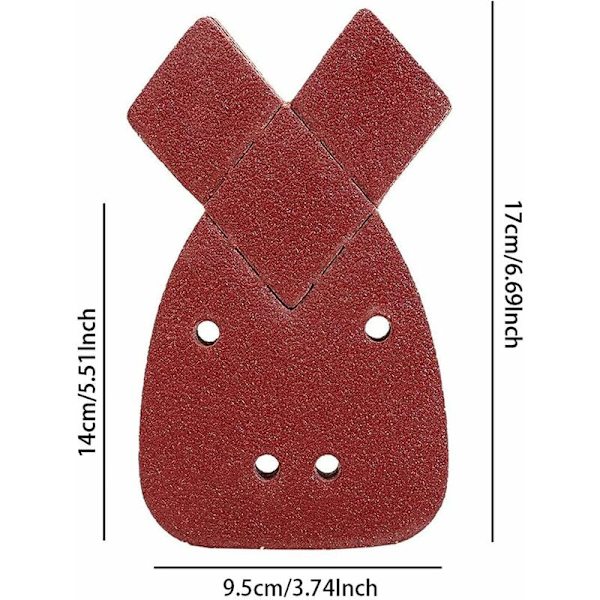 10 Ark Sanderpapir, 40 Korn, til Black and Decker Detail P