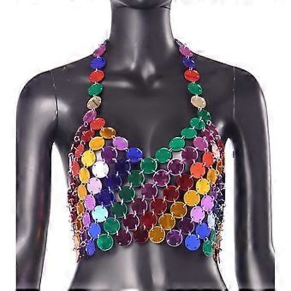 Sommer Sexy Glitter Paljetter Kroppssmykker Mote Bikini Kjede Paljetter Undertøy BH Design Strender Kroppskjeder Smykker farge color