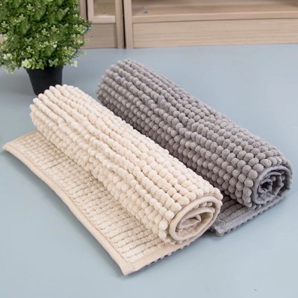Ekstra Absorberende Bademåtte Maskinvaskbar Chenille Mikrofiber