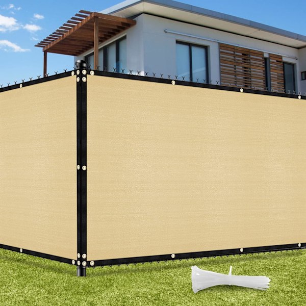 (0,9 * 3 m), beige, Have Privatlivsskærm Sandhegn Blackout Privac