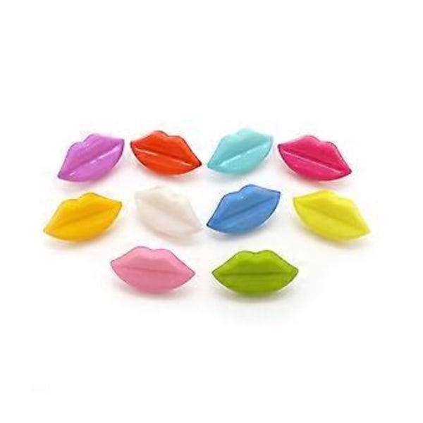 100 STK Fargede Knapper Klær DIY Kreative Lepper Trykknapper Brødspenner Håndlagde DIY Smykketilbehør for Sying Scrapbooking Håndverk (Tilfeldig Farge)