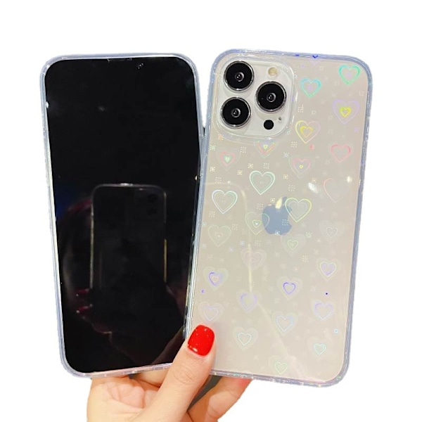 Transparent laser-blixt iPhone 13 Pro-fodral (ej kompatibel med iPhone 13)