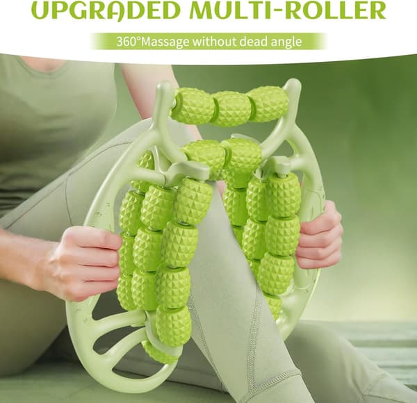 29-rullars benmassager, rullmuskelavslappning benformare, ringformad benmassager - grön Green