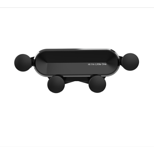 Biltelefonholder, Gravity Telefonholder Universal Luftventil Smartphone Holder med 360° Rotation, Sort, 10.9*9.2cm