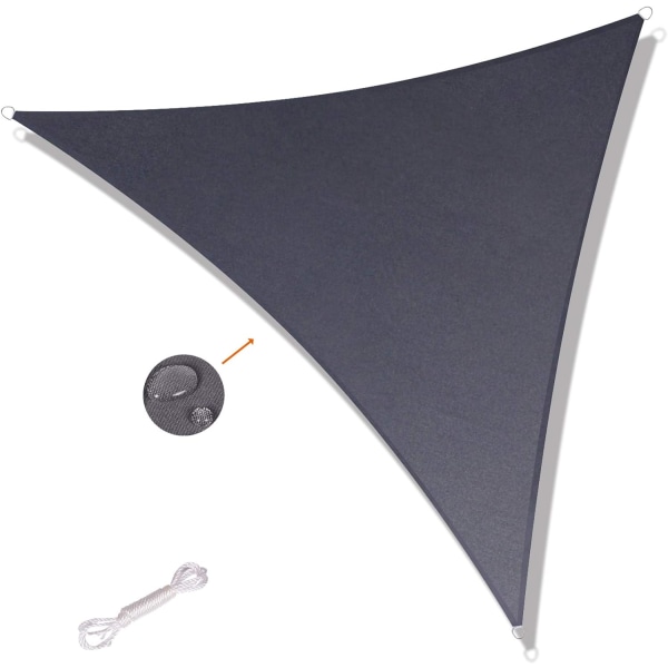 5x5x5m Triangle Shade Sail Waterproof and UV Resistant, Suitable