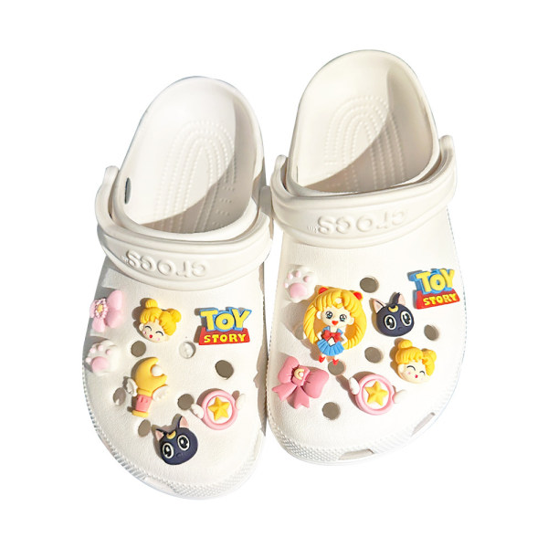 14 st TOY vackra tjej skor tillbehör för Croc Charms för Tee