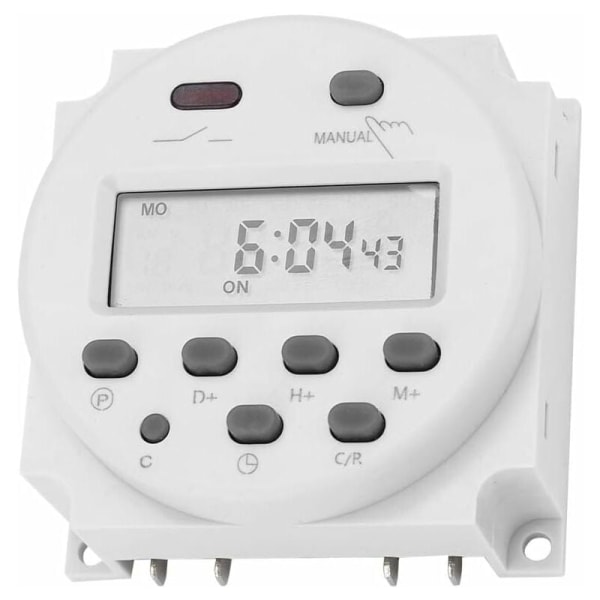 Timer Switch Digital Elektronisk LCD Tidsrelä Switch Programmerbar