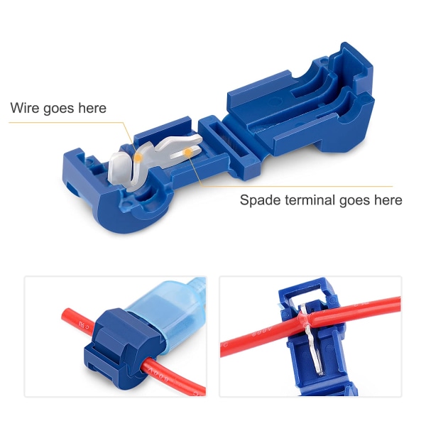 120 stk./60 par hurtige forbindelsesklemmer T-Tap selv-pee