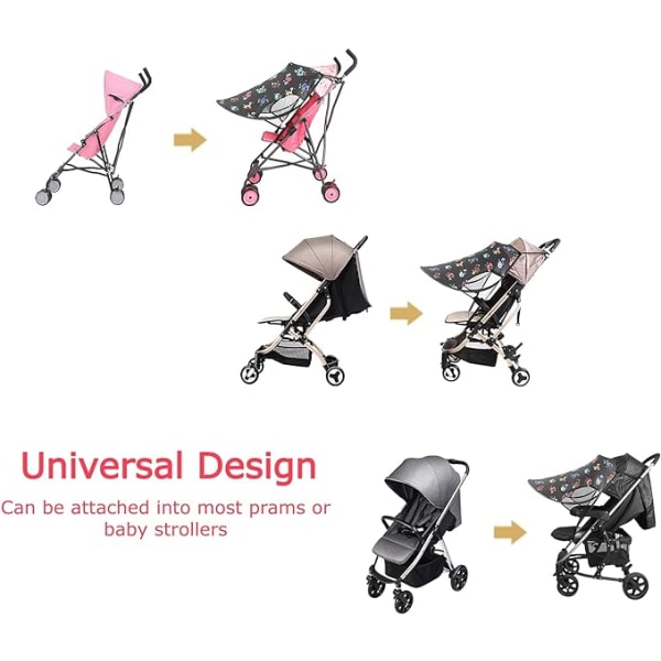 Babysolskydd tryckt universellt solskydd - solskydd, UV-resistent