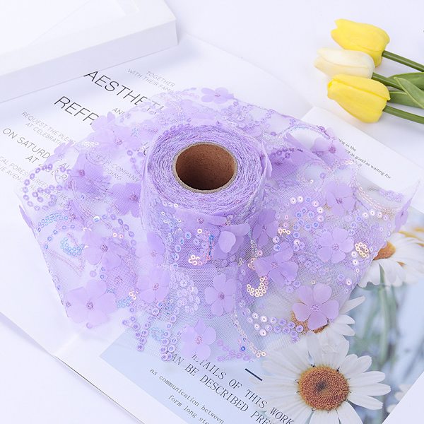 Glitter Tulle Fabric, Sequined Polyester Lightweight Portable Lit