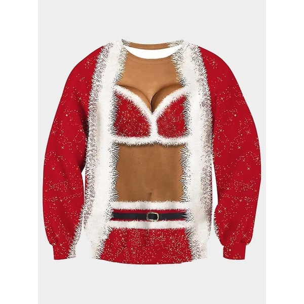 Christmas Bright Neon Lighting Christmas Sweater Unisex Hoodie, All Over Printed Sweatshirt 3d G39z2485 Hoodie Casual Sweater Christmas Gift.XL.