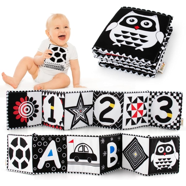 Black and White Cloth Books for Baby, My First High Contrast Tumm