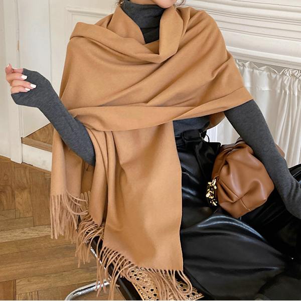 Cashmere Vinter Varma Halsduk För Kvinnor Pashmina Sjal Wrap Män Stora