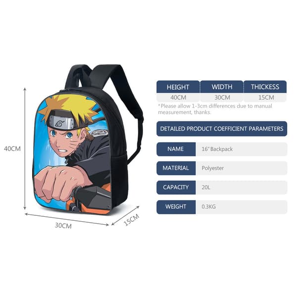 Naruto Tecknad Anime Ryggsäck-15