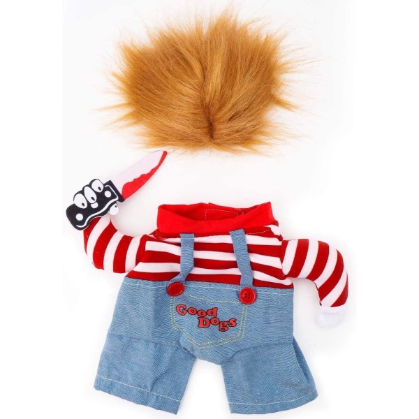 Fed dukke hundeklæder justerbar Halloween hund cosplay kostume Fu