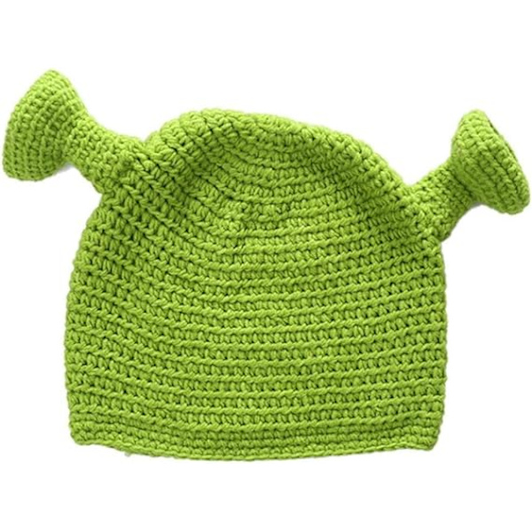 Unisex håndstrikket vinteruldhat Beanie Cosplay Dome Cap til W