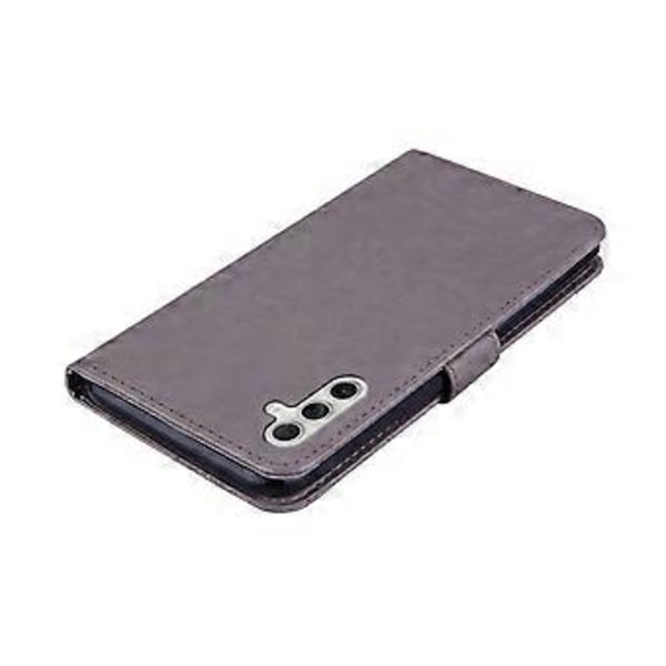 Plånboksfodral för Samsung Galaxy S24 FE Uggla Blomma Tryckt Strass Läderfodral Style E