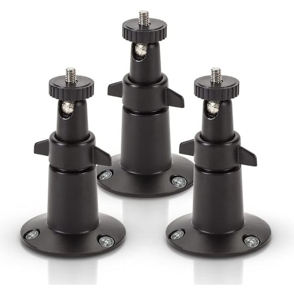 3-pack, justerbart metallkamerastativ, inomhus/utomhusfäste, svart