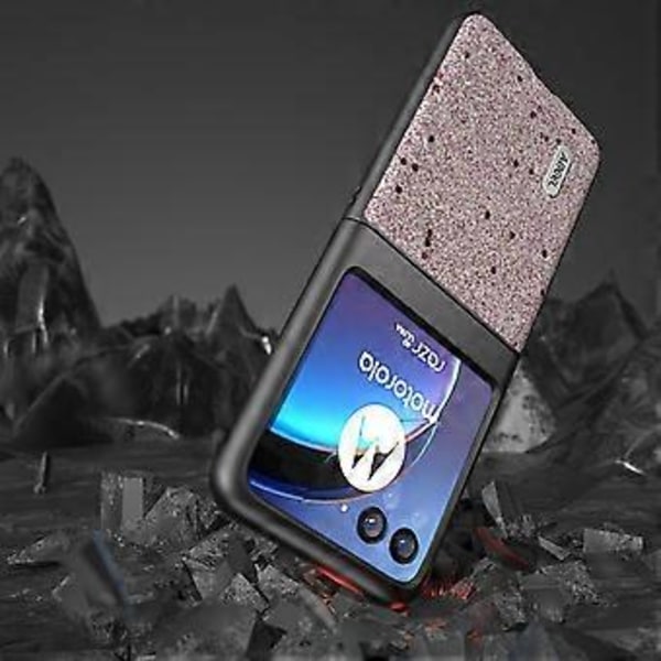 Glitter Sparkle Telefondeksel i PU-lær + PC Anti-Scratch Cover for Motorola Razr 40 Ultra 5G Style C