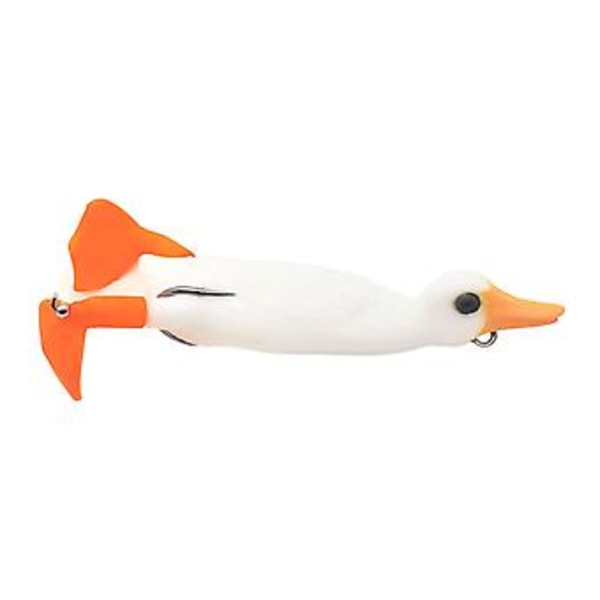 Ankfiskedrag Fiskekrokar Tillbehör Swimbait Flipper Trollingdrag Fiskedrag för Bass Gös Rödfisk (Vit) White