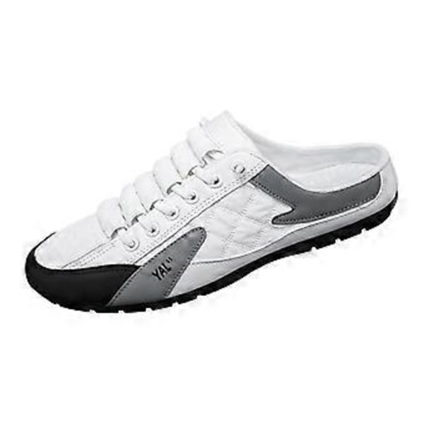 Herr Slip-on Mule Sneakers Herr Clipper Halkfria Tofflor Låg Topp Casual Sportskor Loafers Rygglösa Sneakers för Byxor Vår Sommar Arbete(41) 41