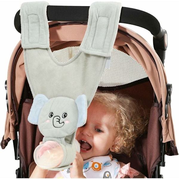 Elefanter Baby Flaskeholder - Drikkefodringsholder Rem Justerbar
