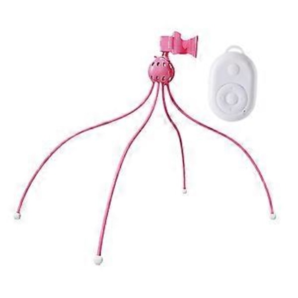 Telefonstativ Telefonholder for seng Roterende fleksibel mobiltelefonholder Justerbart stativ for skrivebord Bil (Rosa med fjernkontroll) Pink with Distant Control