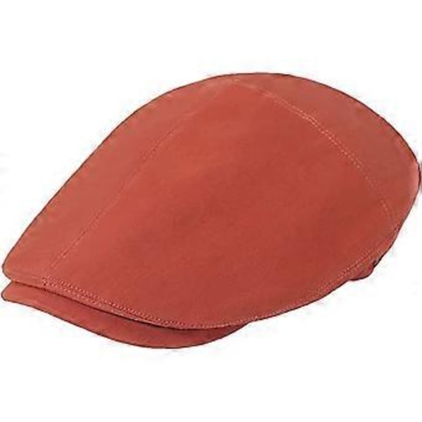 Sommer Ivy Peaked Caps Ballong Caps Bomulls Flat Caps for Mengreen orange