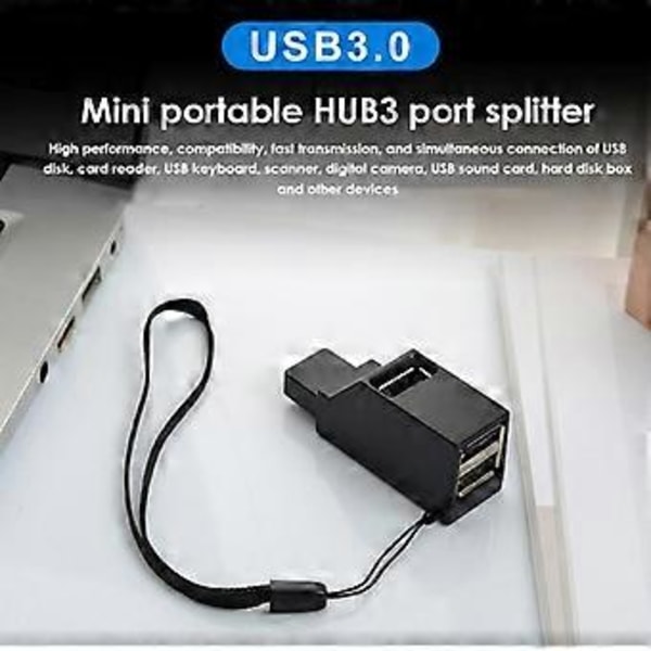 USB Konverter USB3.0 Hub 3 Port Utvider HUB USB2.03.0 Splitter Datamaskin USB Én
