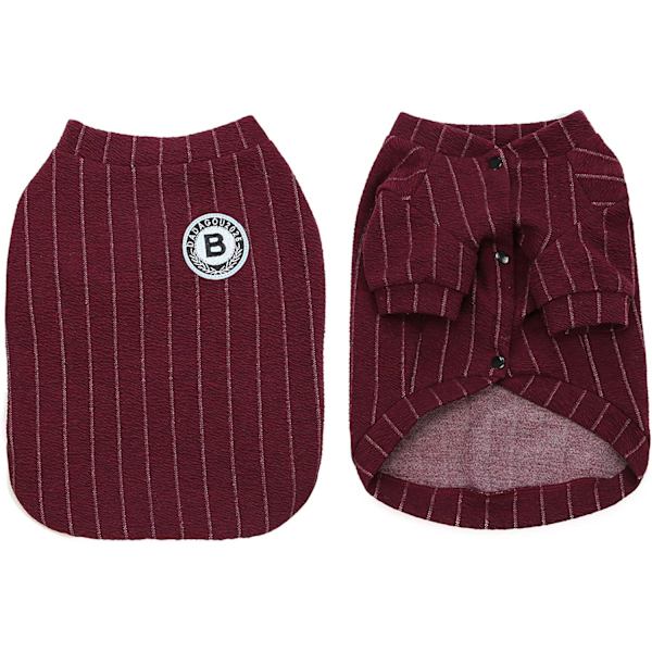 Pet Tøj Bomuld Stribet Bulldog Baseball Sweater, Egnet til