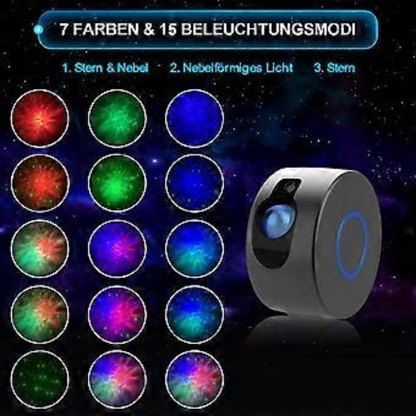 Stjernehimmel Projektor, LED Projektor Stjernelys Børne Natlampe, Stjerne LED Lampe Gave til Børn Fest Jul (style1537)