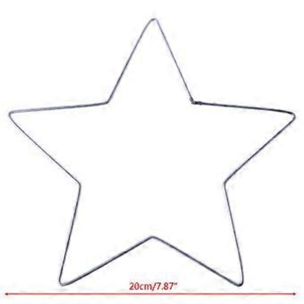 Stjärndrömfångarring DIY Dekor Väggdekoration Hantverksprojekt Ornament för DIY Hem Ytterdörr Hängande Girlang 20cm 20cm