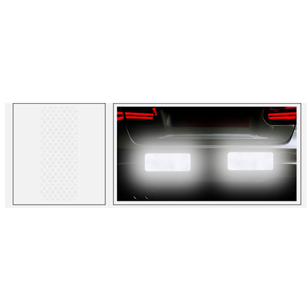 Automotive Safety Reflective Warning Strips 10 Hvid