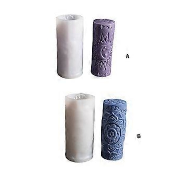3D Silikone Håndværksforme til Rumdekorationer Lysfremstilling Silikoneform Bagning Håndstøbningsforme Lysforme relief moon