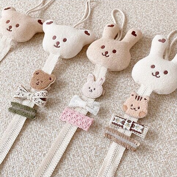 2pcs children's hairpin storage box with baby bear hairpin jewelr