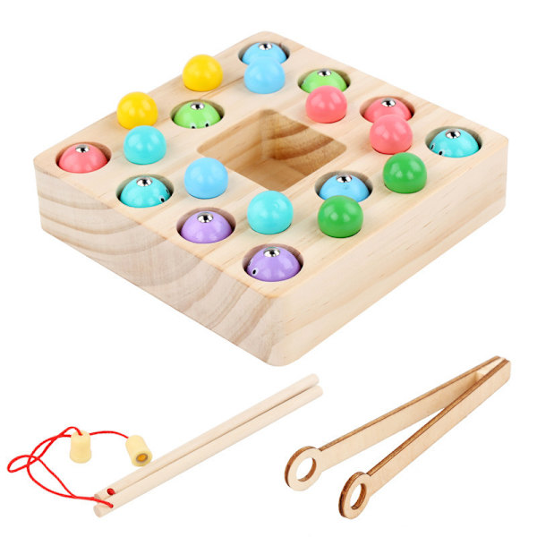 Montessori-vauvapelikalut, puiset lelut, magneettiset kalastuspelit c