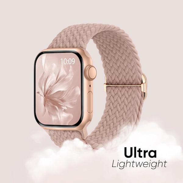 5-pack vävda band lämpliga för Apple Watch band dam 42mm, 44mm, 46mm, 49mm A