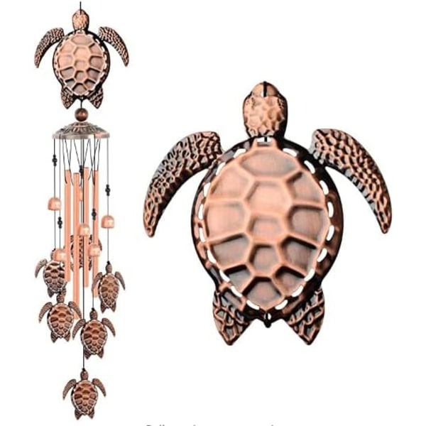 Wind Chimes Outdoor House Ornament, Turtle Wind Chimes Outdoor, W