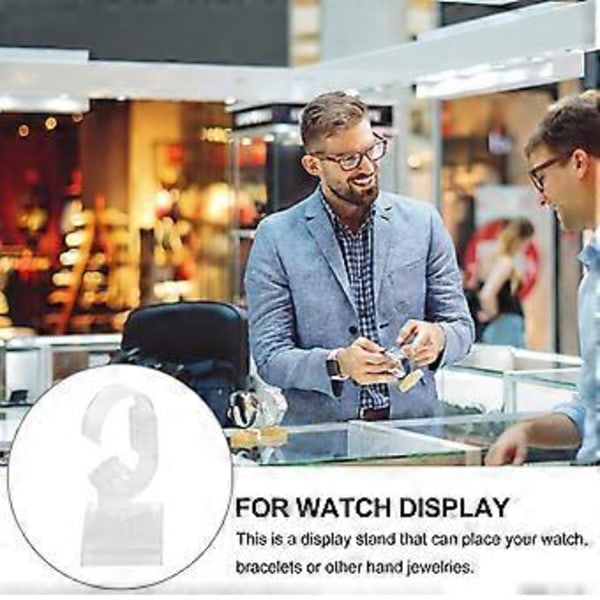 2 st Klockdisplayställ Justerbar Klockhållare Smyckesställ Akrylbas