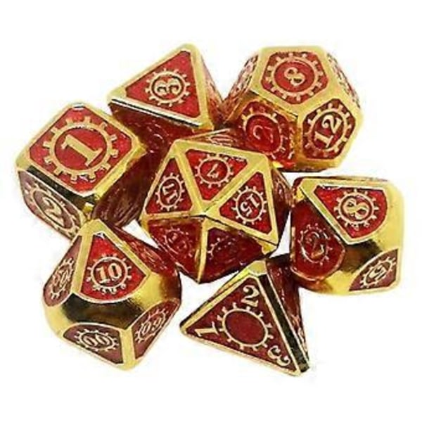 7 stk./pakke Polyhedral Zinklegering til Drageskæl DnD RPG Brætspil Terninger (16) 16