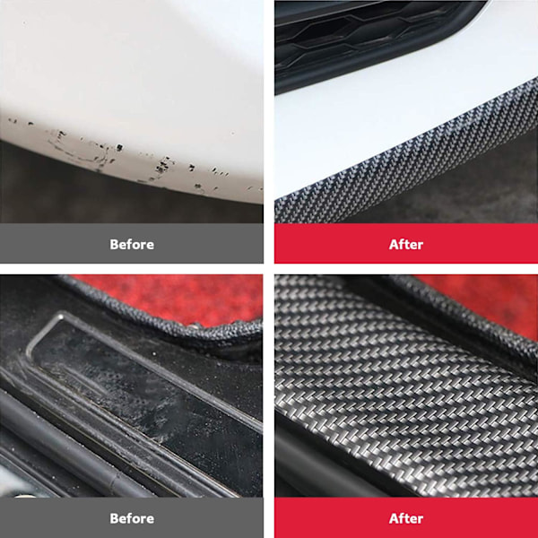 Universal Car Edge Protector i kolfiber för bildörrsskydd