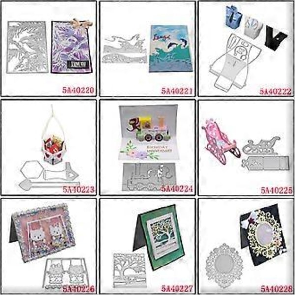 Juleslæde Metal Skærestencils DIY Scrapbooking Album Stempel Papir Bil Sølv M