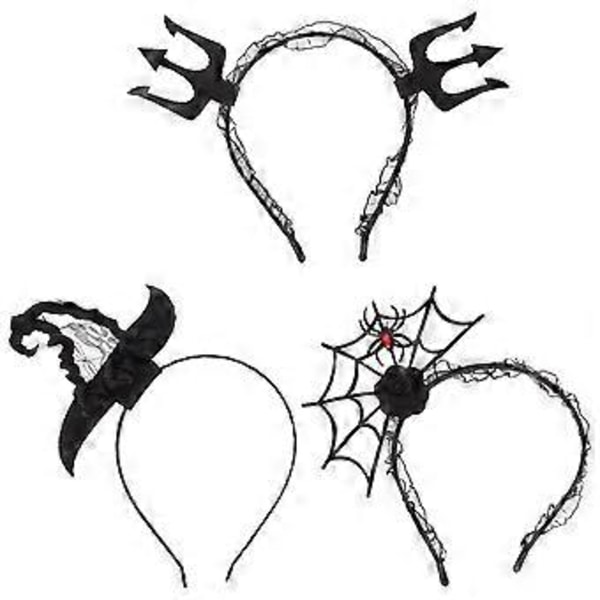3 kpl Halloween-asuste hiusvanteet pääpannat Halloween hiusvanteet päähine