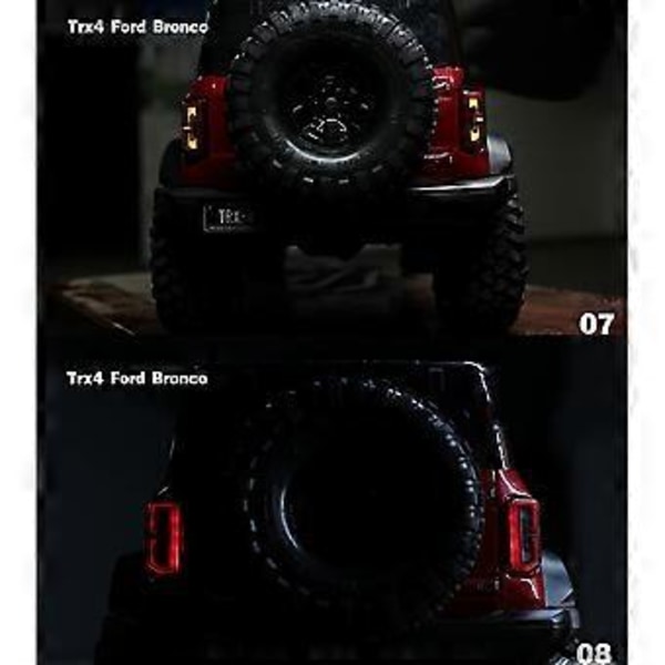 LED-valojärjestelmä etu- ja takavaloryhmä Traxxas TRX4 2021 Bronco 1/10 RC Crawler -autoon, suuntavilkku