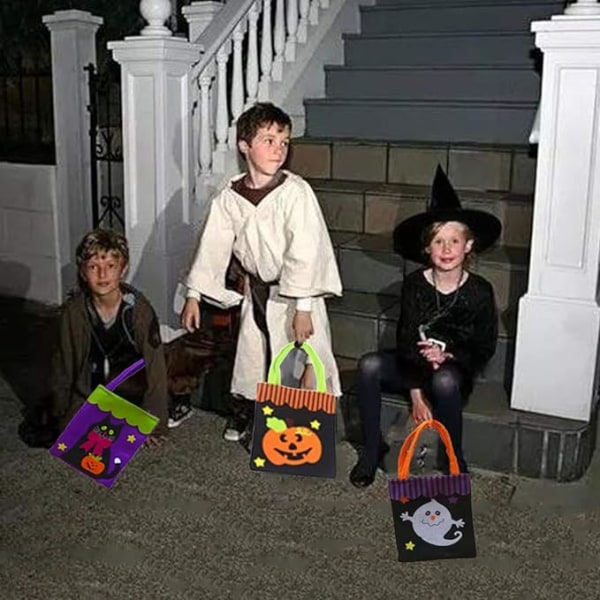 Halloween godteriposer Halloween godteposer Tote Gresskar Hodeskalle Svart katt poser Trick or Treat poser Halloween fest favoriser poser