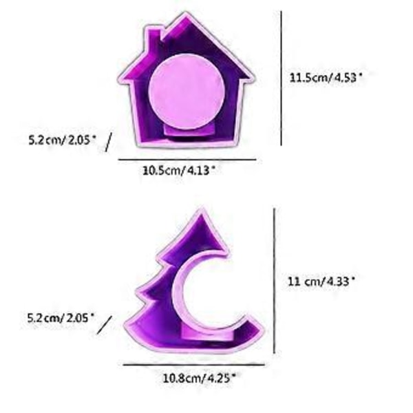 Silikonformer Husform Lysestaker Resin Former 3D Hus Lysestakeholder Silikonformer DIY Betongstøpeform B