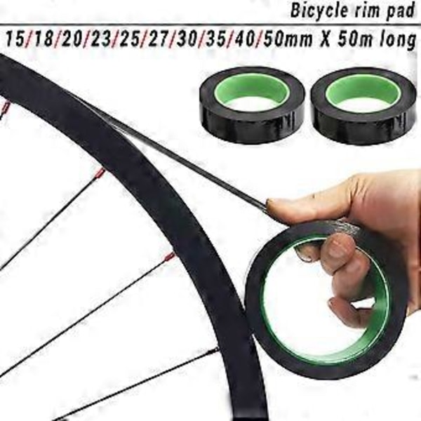 Tubeless Fälgtejp Lång Höghållfast Fälgtejp Cykel Vikbart Däck Foder Skydd för Diverse Cykling 50mx40mm 50mx40mm