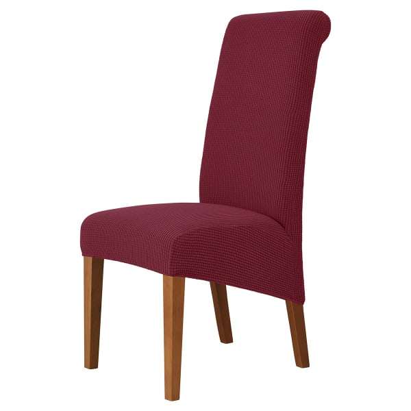 Tuolinpäällinen (Burgundy）2Piece-XL Ruokailu Jacquard Stretch XL Irrotettava